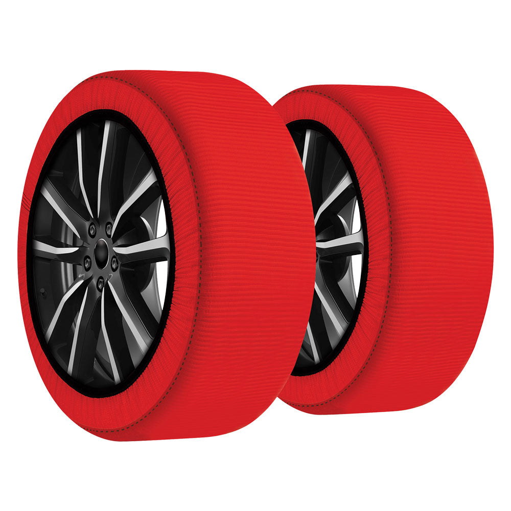 Calze da neve omologate XXL 3D rosse