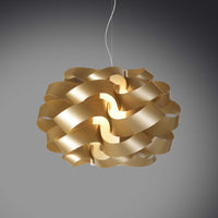 Lampadario a sospensione tre luci CLOUD Oro diametro 75x h50cm
