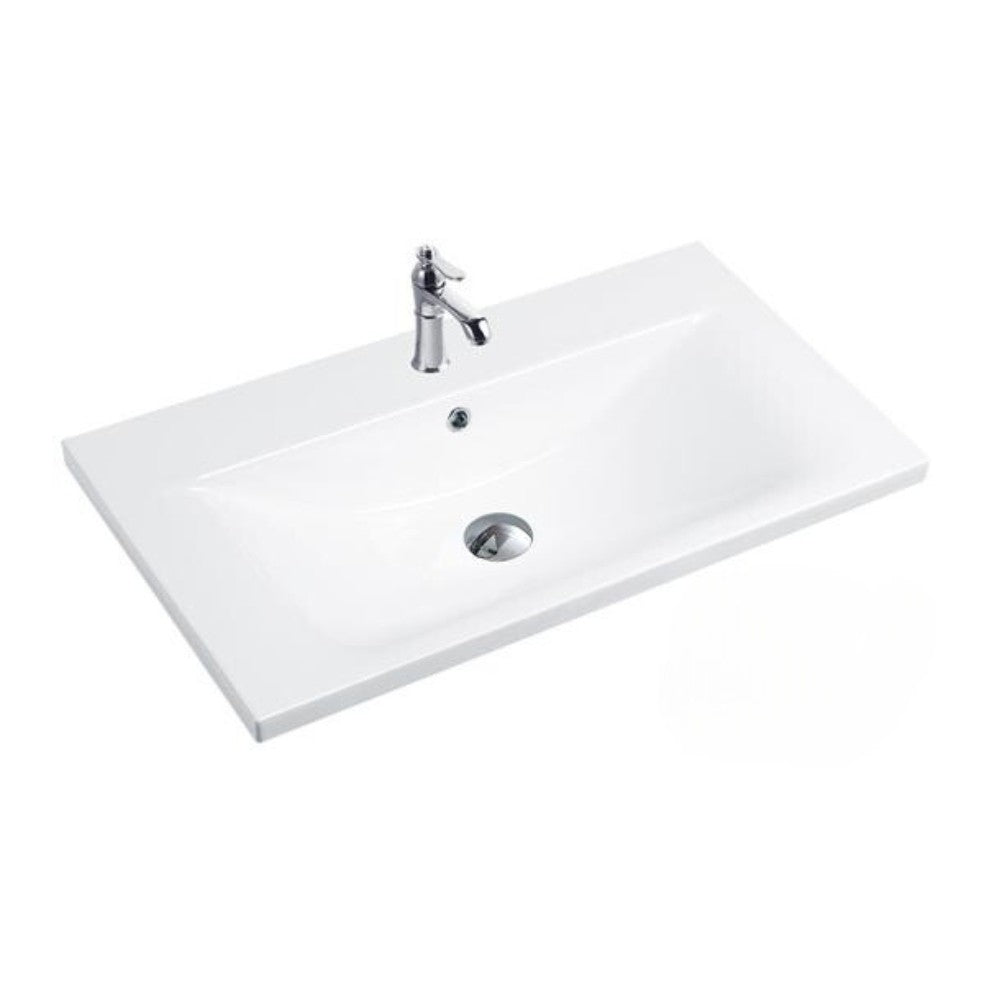 Lavabo da appoggio 81x46.5x18 cm bianco