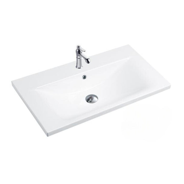Lavabo da appoggio 81x46.5x18 cm bianco