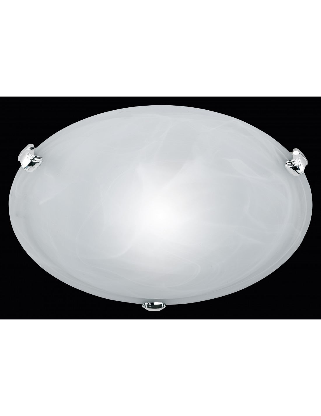 Plafoniera Rotonda Vetro Bianco Adrian Ø30 cm Trio Lighting