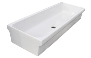 Lavabo A Canale In Ceramica cm 120x45x20