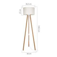 Lampada da terra 36x136.5 cm rovere crema