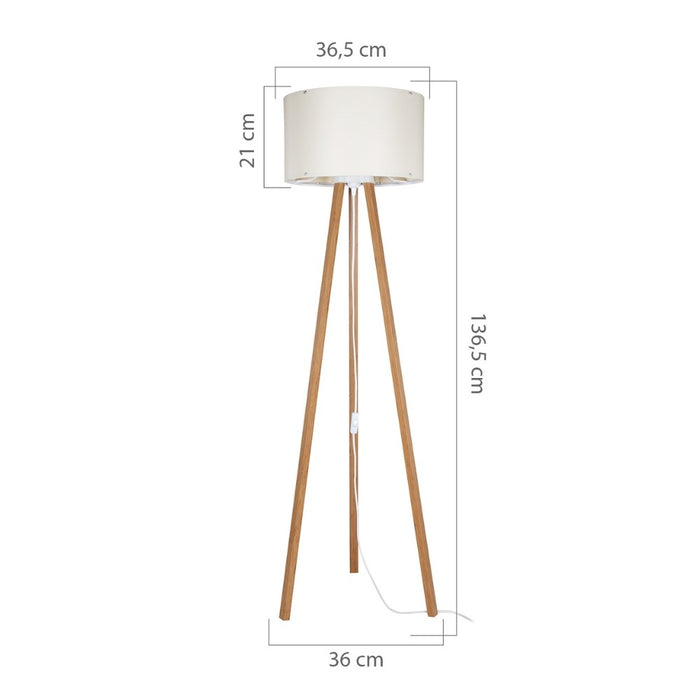 Lampada da terra 36x136.5 cm rovere crema