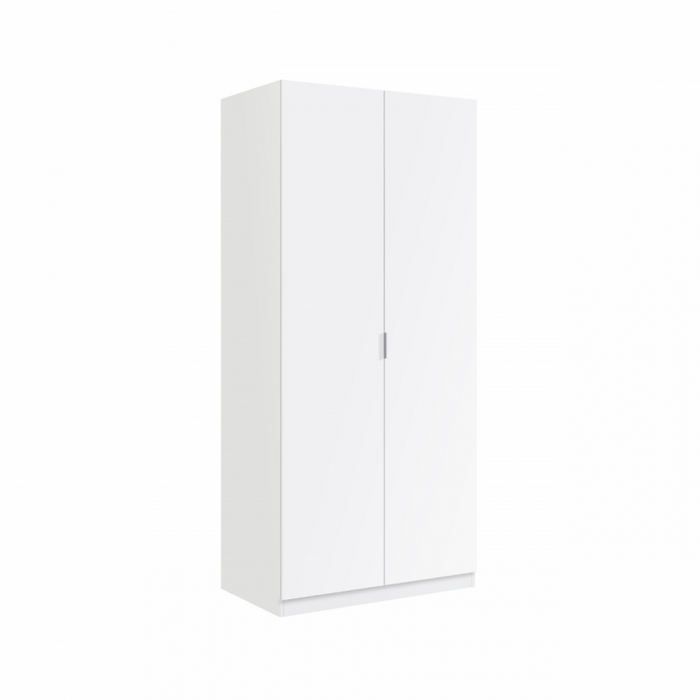 Armadio 2 Ante 2 Cassetti Cm. 81 x 52 x 180h Bianco