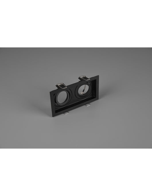 Faretto da Incasso Rettangolare Kenai 2xGU10 Nero L17 cm Trio Lighting