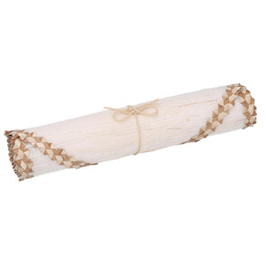 Tovaglia runner tessuto bianco rettangolare cm30x150