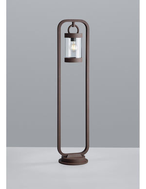 Palo Da Esterno Sambesi Ruggine H100 cm Sensore Crepuscolare IP44 Trio Lighting