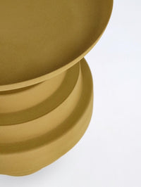 Tavolino senape D.35.5 x 40h in acciaio