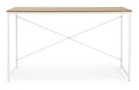 Scrivania  industrial urban bianco struttura in metallo cm 120x60xh.70