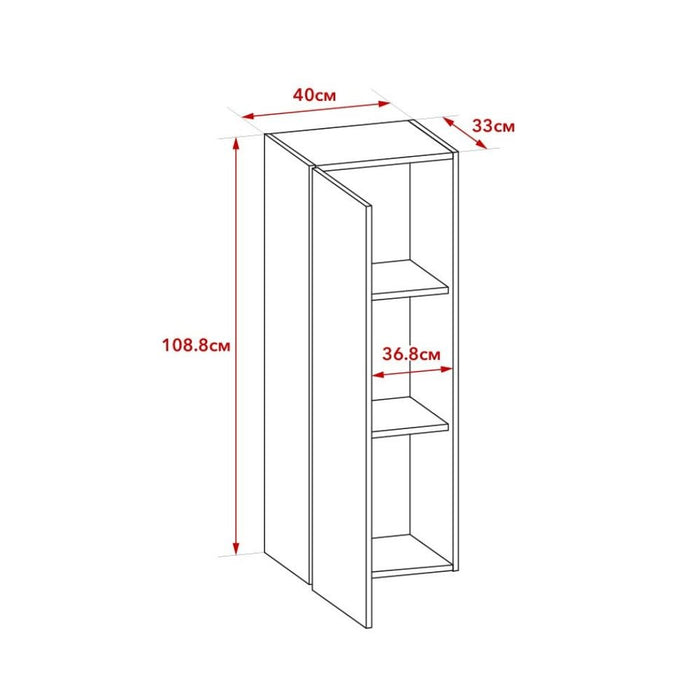 Parete attrezzata rovere e bianco 235x44,1x195