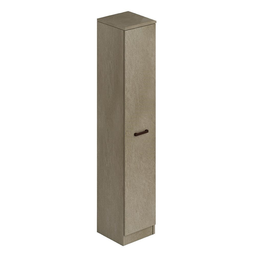 Scarpiera argilla in legno con un’anta e 6 ripiani cm h180x36x38