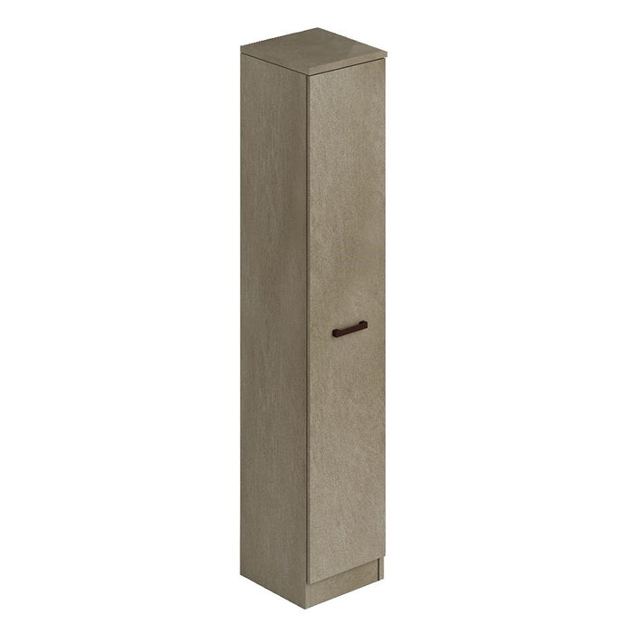 Scarpiera argilla in legno con un’anta e 6 ripiani cm h180x36x38