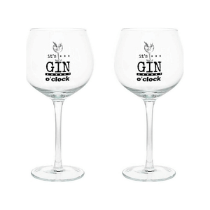 *Set 2 Calici Gin Tonic In Vetro Trasparente Cc580 Linea Let'S Party