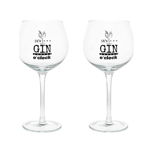 *Set 2 Calici Gin Tonic In Vetro Trasparente Cc580 Linea Let'S Party