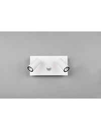 Applique Tunga IP54 Doppio Spot Led Bianco Orientabile Con Sensore Trio Lighting