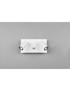 Applique Tunga IP54 Doppio Spot Led Bianco Orientabile Con Sensore Trio Lighting
