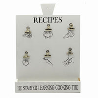 Portamemo legno bianco c/mensola cm30x6,5h40