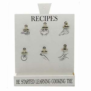 Portamemo legno bianco c/mensola cm30x6,5h40