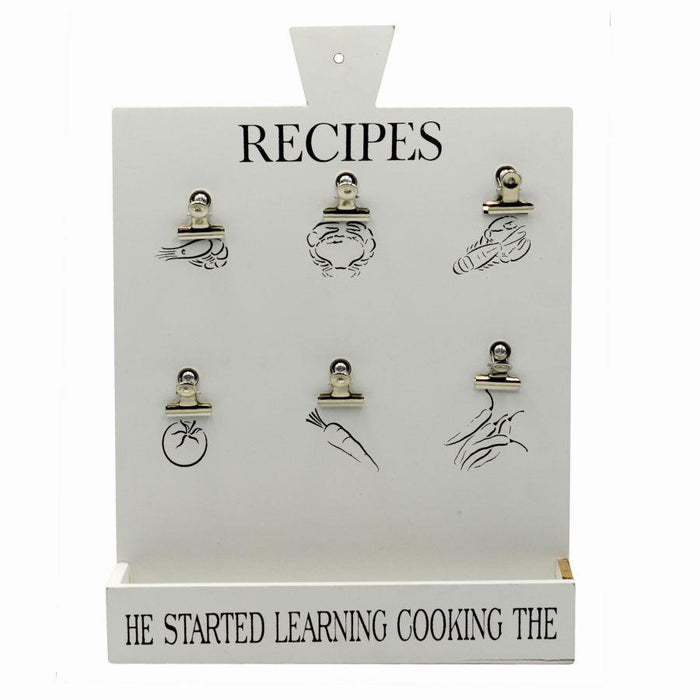 Portamemo legno bianco c/mensola cm30x6,5h40