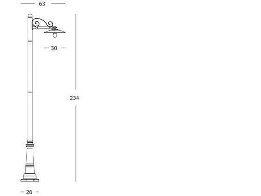 Struttura in alluminio pressofuso verniciato bianco, adatta per lampade a risparmio energetico grafite
