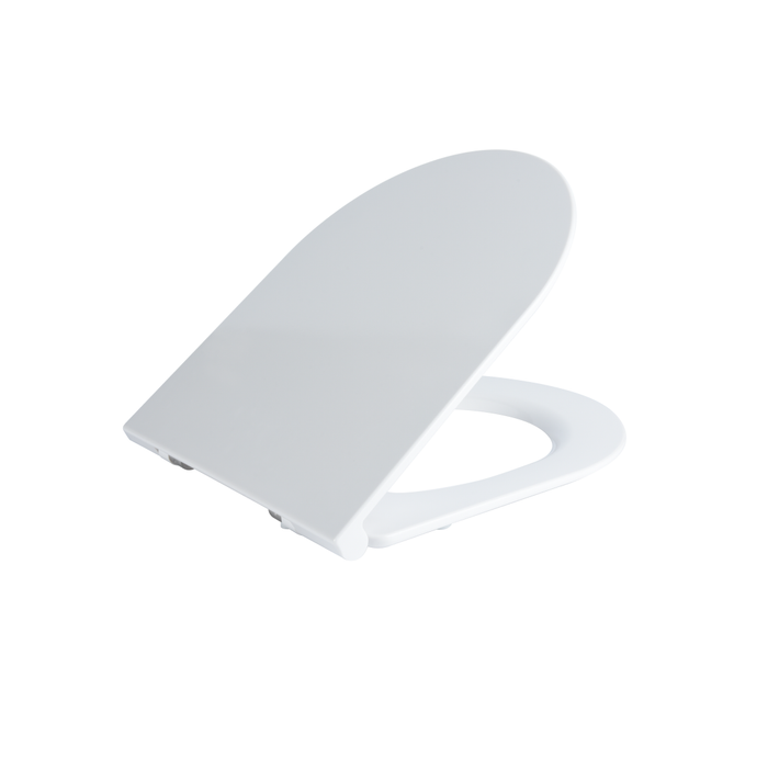 Copriwater forma D compatibile bianco lucido