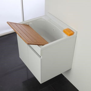 Lavatoio a sospensione a due ante Bianco 60x50x h61 cm