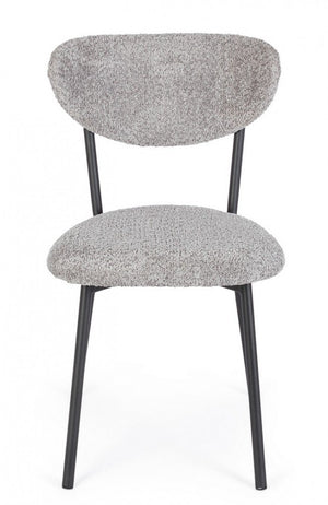 2x Sedia grigia chiara 47x50x77.5 cm