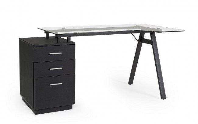 Scrivania angolo C-nero 150.5x80x75