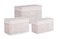 Set di oggetti homely rett bianchi 56x30x33h, 61x36x38h, 66x41x43h