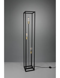 Piantana Per Salotto 3 Luci Cornice Metallo Nero Vito Trio Lighting