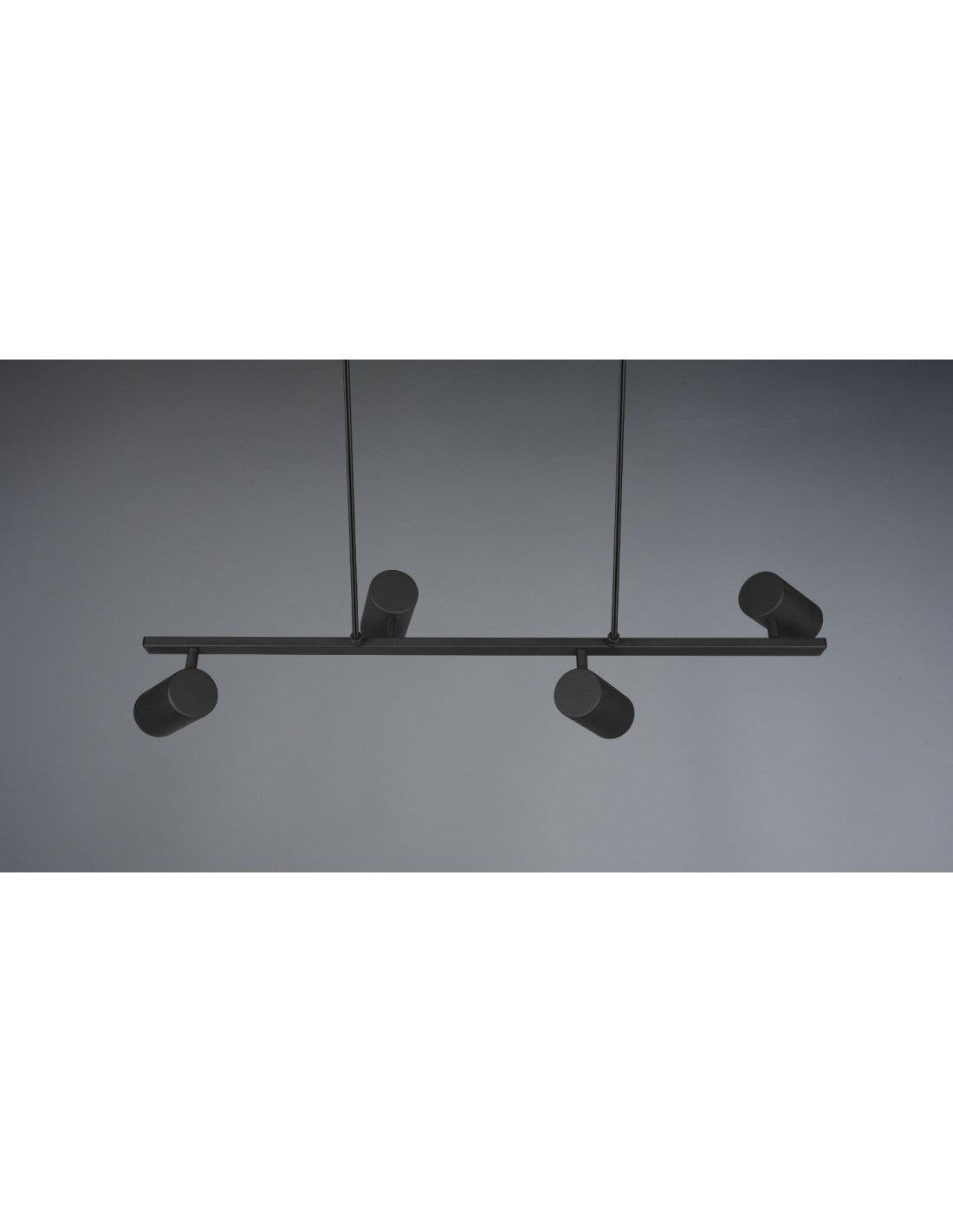 Sospensione Nera 4 Faretti Spot GU10 Orientabili Marley Trio Lighting