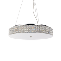Lampadario a sospensione 12 luci cromo D 60 x H 12,5 cm