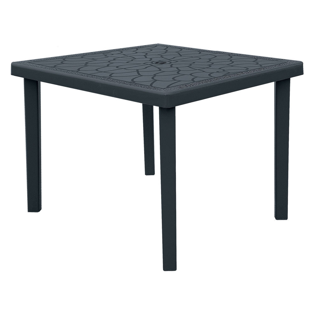 Tavolo in polipropilene 90x90xh.74,5 bianco