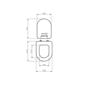 Copriwater in MDF compatibile modello I Valentina