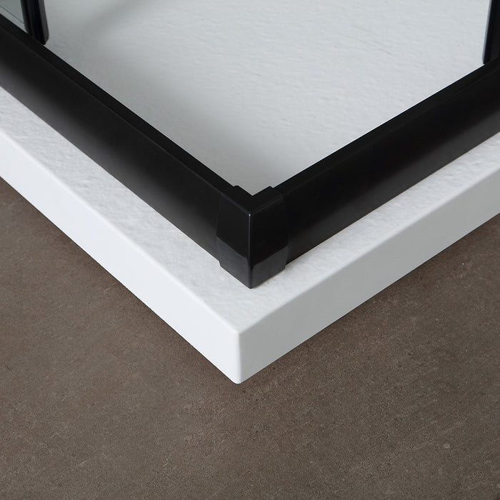 Box doccia 80x100 h190 profilo nero opaco