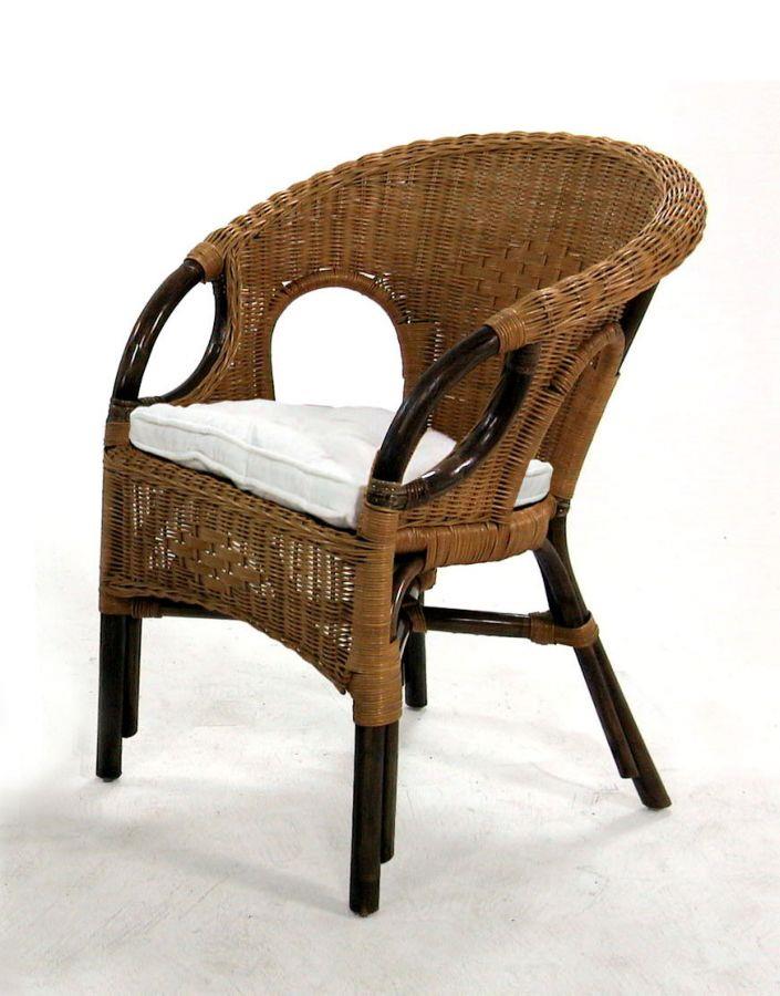 Poltrona giardino lucrezia cm 60 x 60 x h 82-47 noce con cuscino