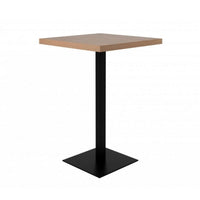 avolo alto Quadrato 105 cm piano rovere e base nera  Quantità  cm 70x70xh.105