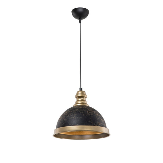 Lampada da soffitto Astek ASZ1637 con paralume in metallo nero H90xL29.5