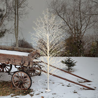 Albero rami bianco 110x200 cm con led