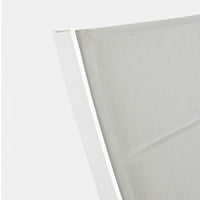 Lettino alto in alluminio bianco con ruote Cleopas