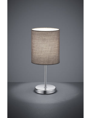 Lampada da Tavolo Jerry Cromo Paralume Grigio Ø13 cm Trio Lighting