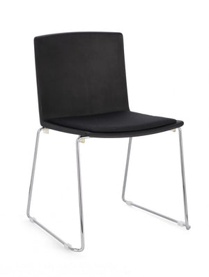 4x Sedia cromo/nero 43.5x50x79x46