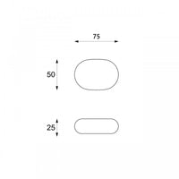 Tavolino moderno  pietra beige cm 50 x 75 x h 27