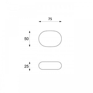 Tavolino moderno  pietra beige cm 50 x 75 x h 27