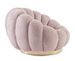 Poltrona girevole florel rosa antico 86x62x72