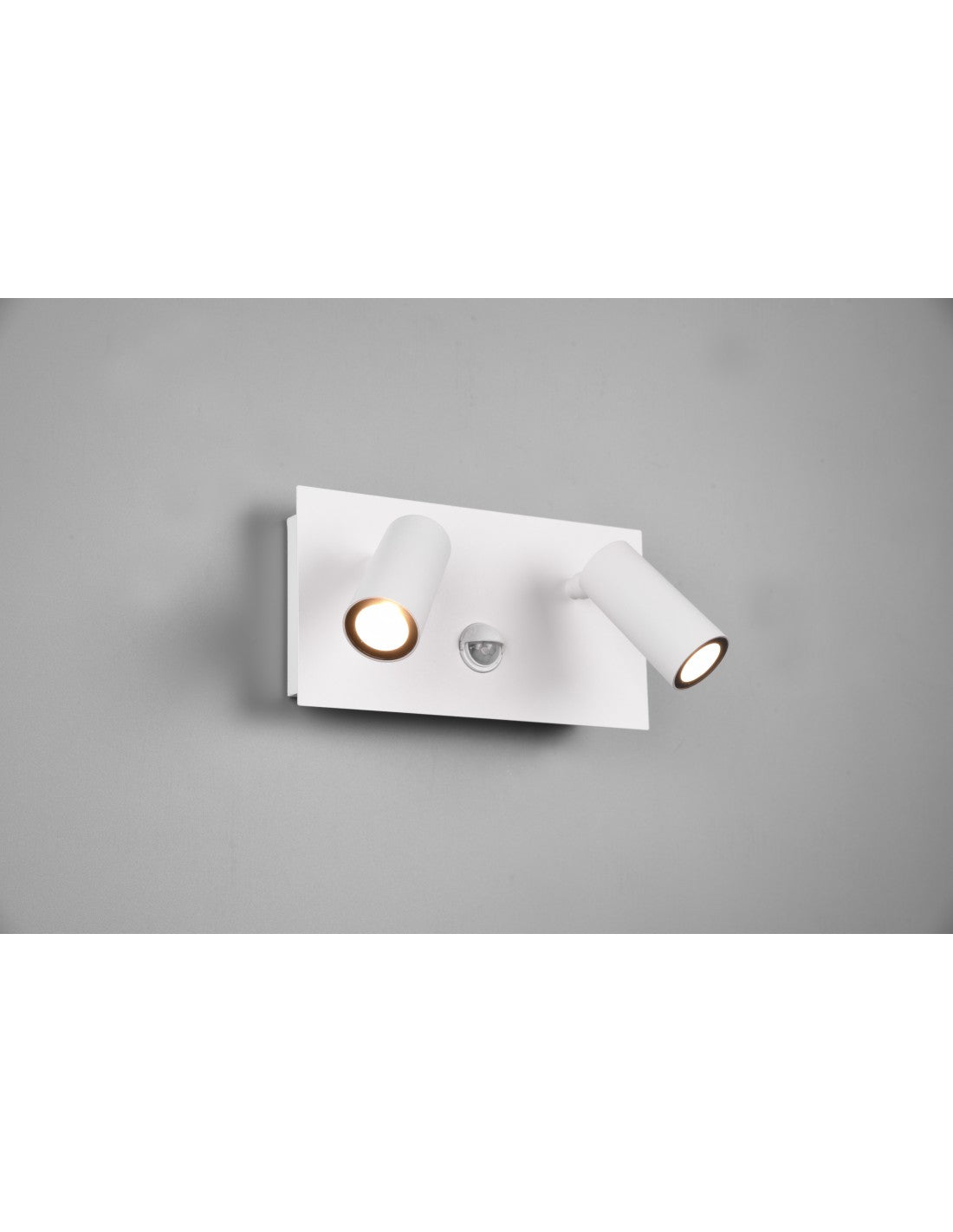 Applique Tunga IP54 Doppio Spot Led Bianco Orientabile Con Sensore Trio Lighting