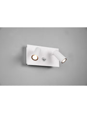 Applique Tunga IP54 Doppio Spot Led Bianco Orientabile Con Sensore Trio Lighting