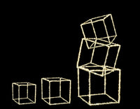 Cubo microled 55x55x55h, 45x45x45h, 35x35x35h, 30x30x30h, 25x25x25h in plastica