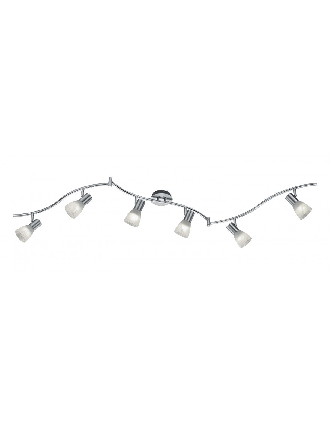 Lampada da Soffitto 6 Spot E14 Orientabili Levisto Nichel Trio Lighting
